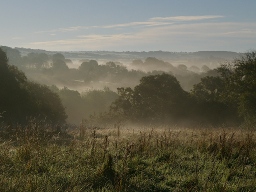 A misty moisty morning from Pleasant View, Capel Iwan